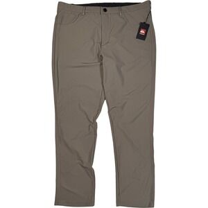 Quiksilver Stretch Tech Woven Slim Fit Pants - NWT Mens 38 x 32 Khaki #47731-K1